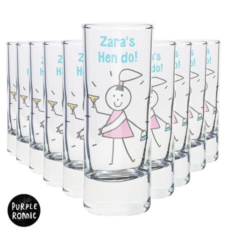 Personalised Purple Ronnie Shot Glasses Pack of 10 Extra Image 1